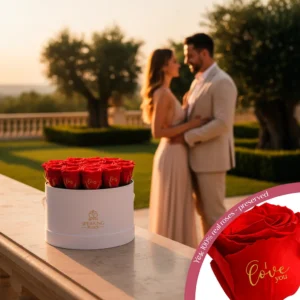 MAGNARO BLOOM – I LOVE YOU - 17 PERSONALIZED ROSES - 100% REAL (PRESERVED-ETERNAL)